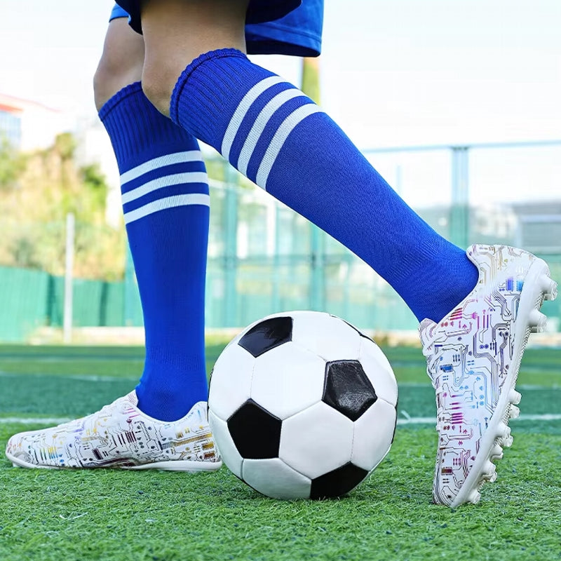 Unisex Ankle Football Boots Cleats Grass Training Soccer Shoes - Tophatter Daily Deals