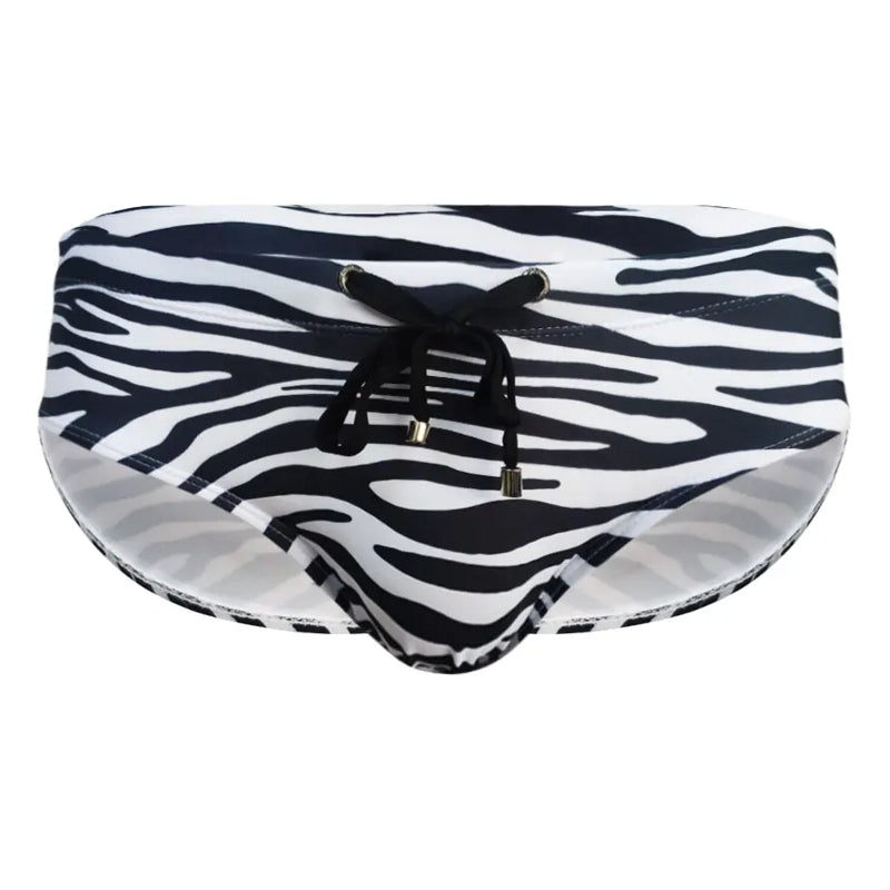 Men's Swim Briefs Zebra Printed Swimwear with Pad gifts Swimsuit - Tophatter Daily Deals