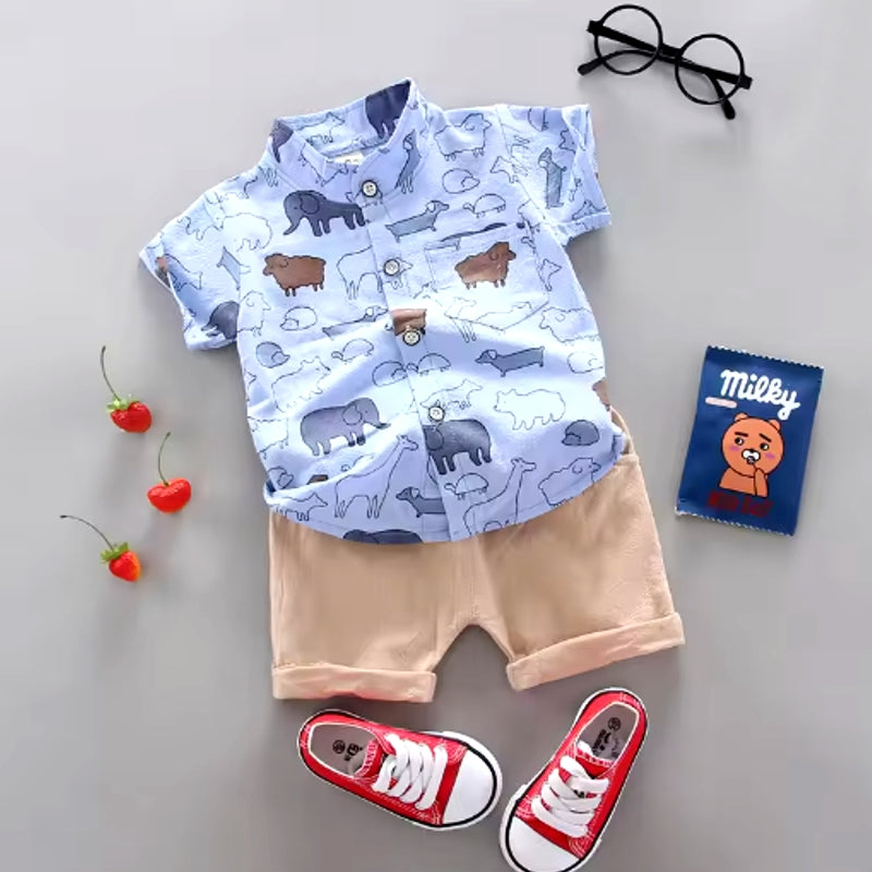 Summer Casual Clothes Set Top Shorts kids clothing - Tophatter Daily Deals