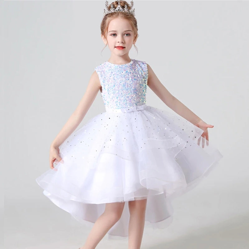 3-13 years Sequin Lace Tuxedo Dress for girls kids clothing - Tophatter Daily Deals