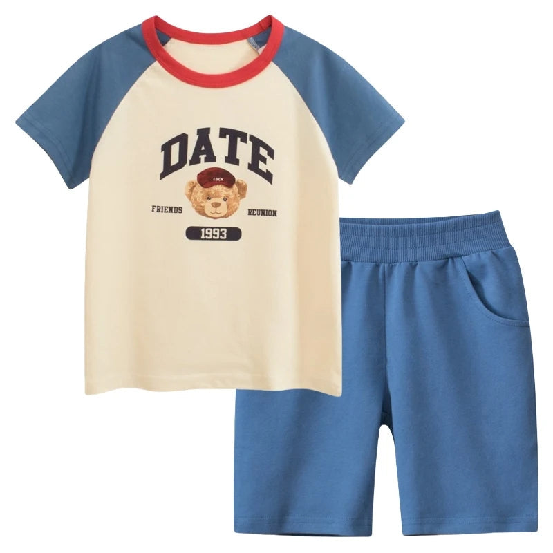 Cotton T-Shirt With Sports Shorts 2-9Y kids clothing - Tophatter Daily Deals