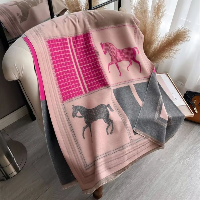 Women Warmer Winter Cashmere Wraps Shawl Scarf - Tophatter Daily Deals