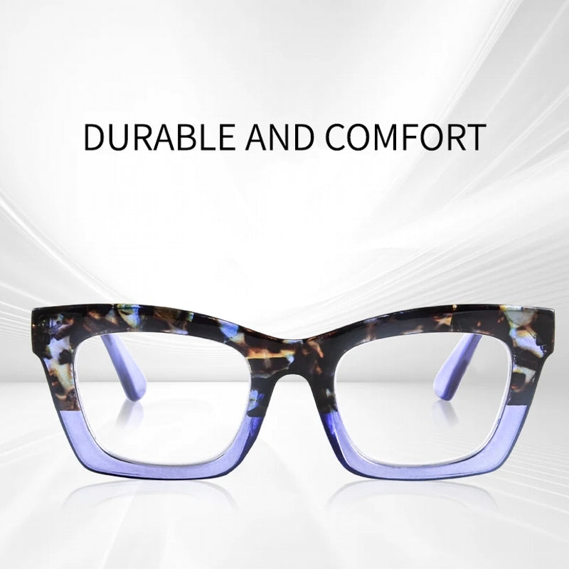 Retro square spring hinge anti-blue light reading glasses Sunglasses - Tophatter Daily Deals