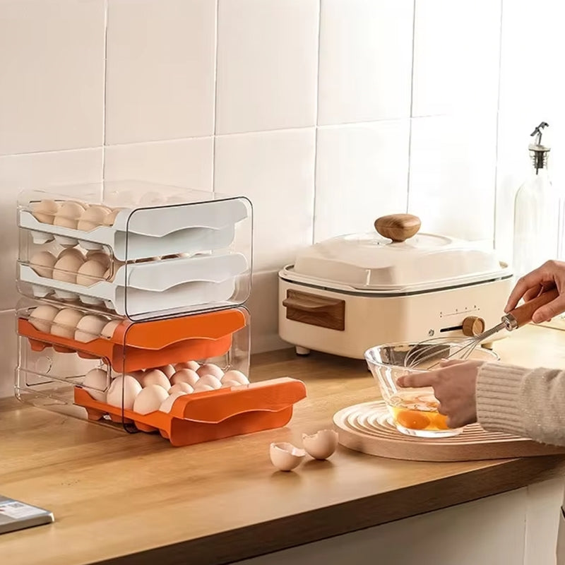 Double Drawer Egg Box - 32 Holes Kitchen Supplies - Tophatter Daily Deals