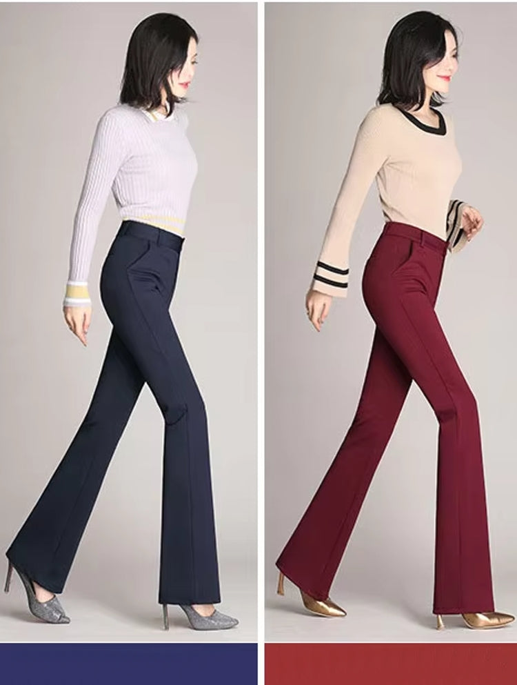 Women Pants Autumn Casual Wide Leg Flared Pants Pants - Tophatter Daily Deals