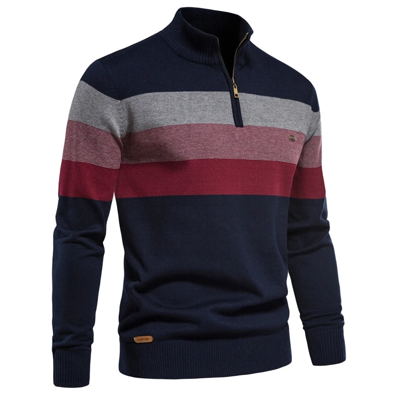 Casual Zipper Mock Neck Sweater for Men Men's Clothing - Tophatter Daily Deals