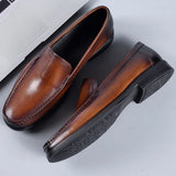 Summer Genuine Leather Oxford Dress Loafers Men Dresses Shoes - Tophatter Daily Deals