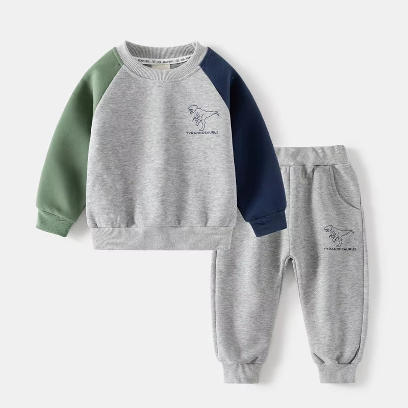 Children's Boys Casual Sportswear Tops and Pants Gray kids clothing - Tophatter Daily Deals