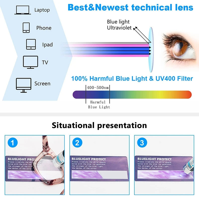 Retro square spring hinge anti-blue light reading glasses Sunglasses - Tophatter Daily Deals