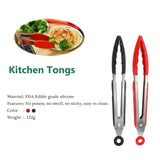 Salad Tools BBQ Gadgets Silicone Food Tong Cooking Tools - Tophatter Daily Deals