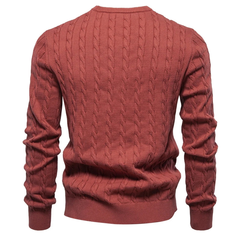 Round Neck Classic Twist Patterned Pullover Knitted Men's Clothing - Tophatter Daily Deals