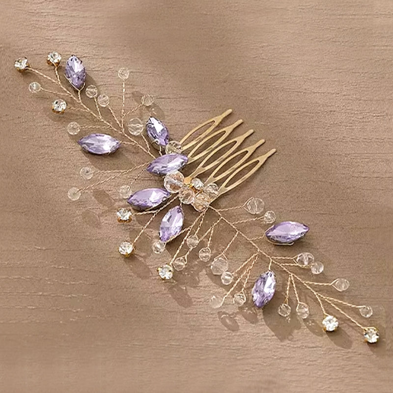 Retro Handmade Beaded Five-tooth Hair Comb Accessories Hair Care - Tophatter Daily Deals
