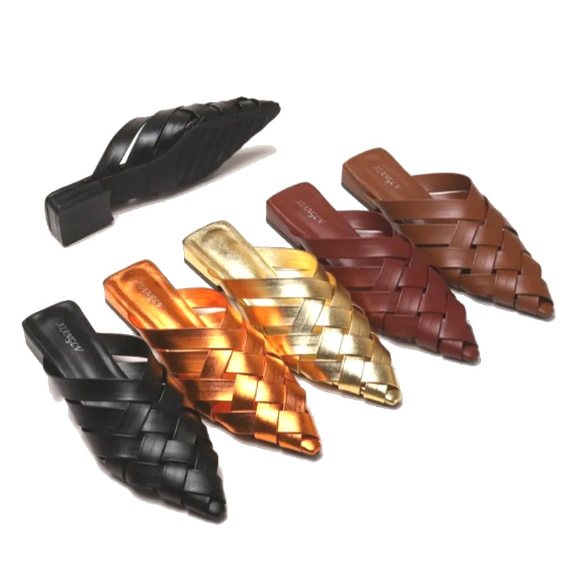 Hollow Woven Pointed Cool Women Sandals Casual Women Shoes - Tophatter Daily Deals