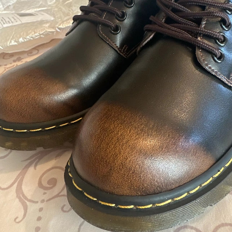 Men Genuine Leather Round Toe Walking Shoes Men Dresses Shoes - Tophatter Daily Deals