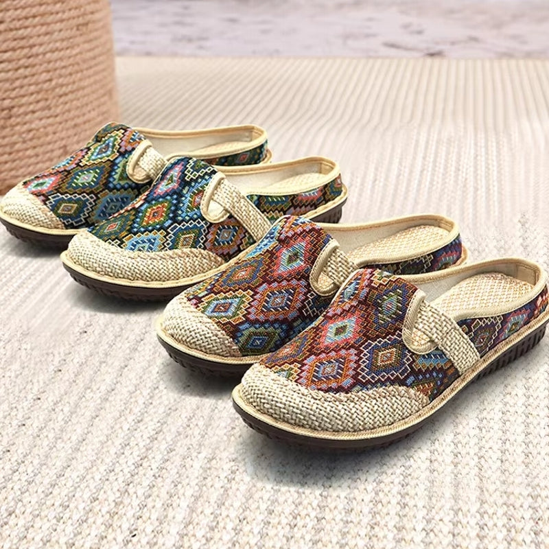 Ethnic Style Casual Slippers Shoes for Women Slippers - Tophatter Daily Deals