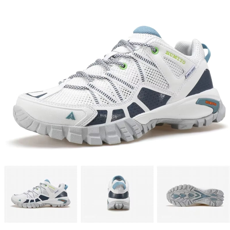 Hiking Shoes For Outdoor Climbing Camping White Men Sneakers - Tophatter Daily Deals