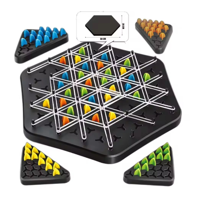 Play Triggle Rubber Band Game Chain Triangle Chess Game Accessory - Tophatter Daily Deals