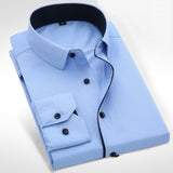 Men Business Classic Striped Tuxedo Shirts Men's Shirts - Tophatter Daily Deals
