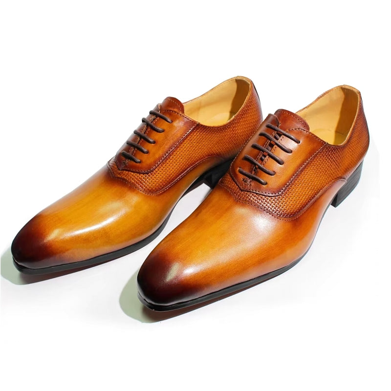 Classic Men's Pointed Toe Oxford Shoes Men Dresses Shoes - Tophatter Daily Deals