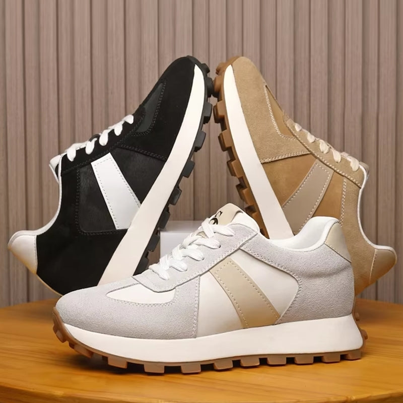 Cow Suede Leather Sneakers For Men Sport Shoes Men Sneakers - Tophatter Daily Deals