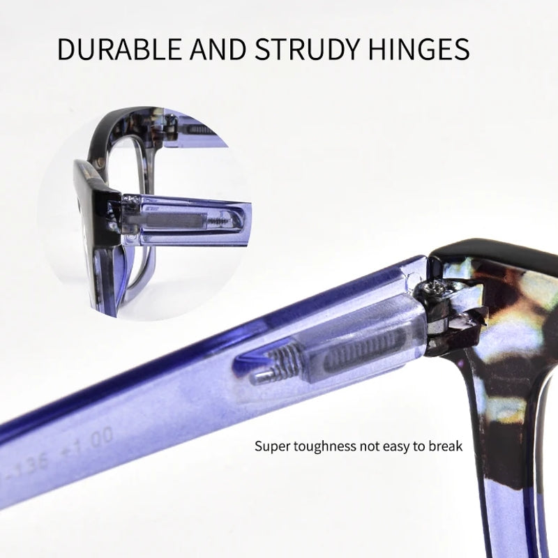 Retro square spring hinge anti-blue light reading glasses Sunglasses - Tophatter Daily Deals