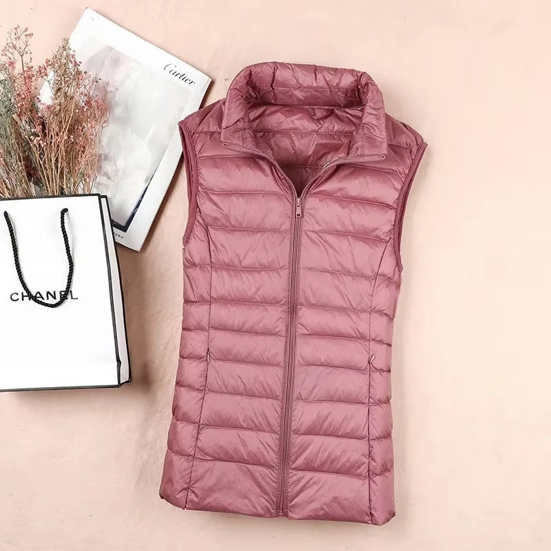 Duck Down Jacket Women Puffer Jacket Vest Coats & Jackets - Tophatter Daily Deals