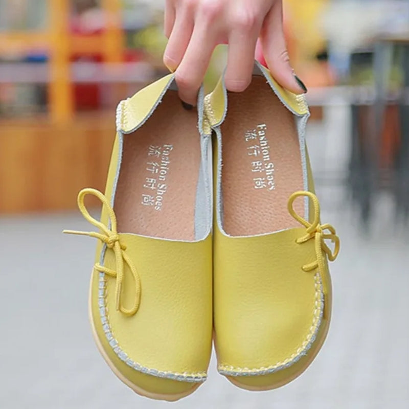 Women Shoes Slip On Bow Tie Flats Tennis Shoes Yellow Women Shoes - Tophatter Daily Deals
