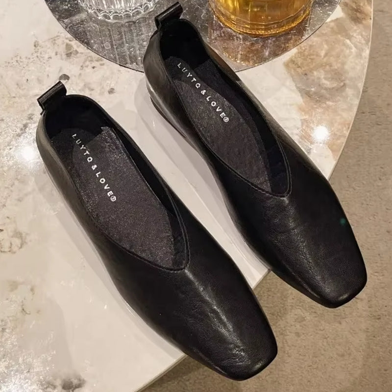 Grade Silver Loafers Casual Gold Pumps Square Toe Women Shoes - Tophatter Daily Deals