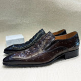 Formal Oxford Leather Python Pattern Men Loafers Men Shoes - Tophatter Daily Deals