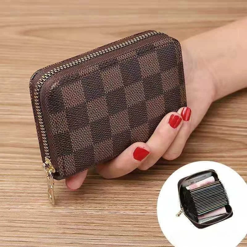 Accordion Style ID Driver License Card Holder Brown Wallets - Tophatter Daily Deals