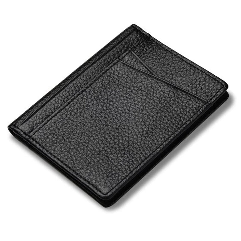 Super Slim Soft Wallet Genuine Leather Mini Credit Card Holder Wallets - Tophatter Daily Deals