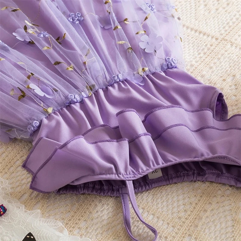 Summer Cute Girls Sequined Purple Princess Dress kids clothing - Tophatter Daily Deals