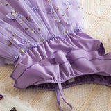 Summer Cute Girls Sequined Purple Princess Dress kids clothing - Tophatter Daily Deals