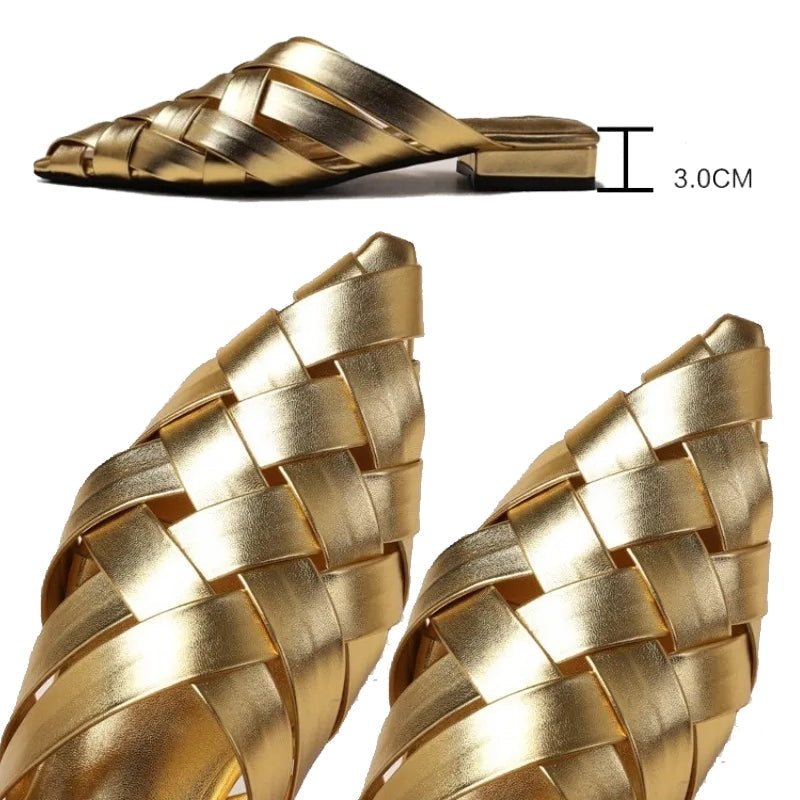 Hollow Woven Pointed Cool Women Sandals Casual Women Shoes - Tophatter Daily Deals