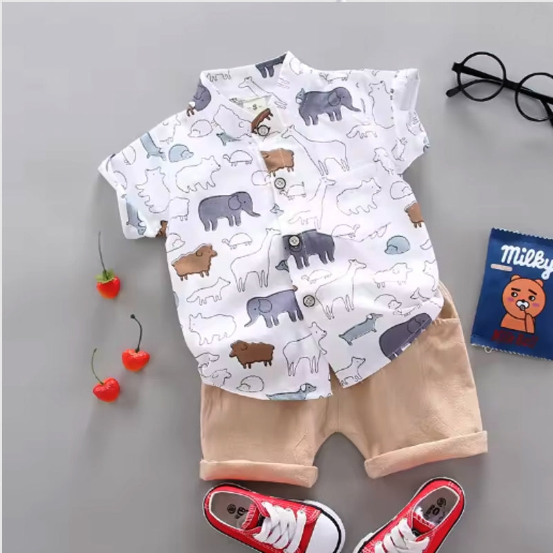 Summer Casual Clothes Set Top Shorts kids clothing - Tophatter Daily Deals