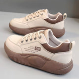 Women Casual Board Shoes Elevated Shoes Beige High Heel Sneaker - Tophatter Daily Deals