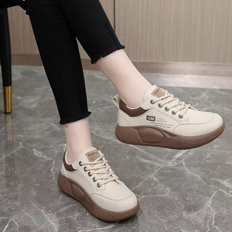 Women Casual Board Shoes Elevated Shoes High Heel Sneaker - Tophatter Daily Deals