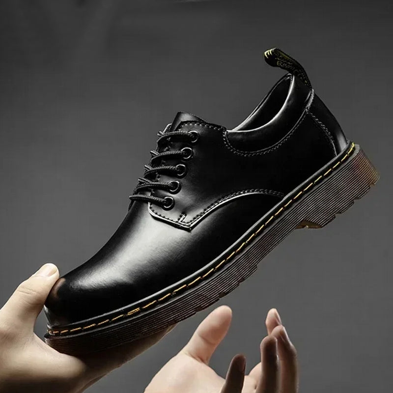 Men Genuine Leather Round Toe Walking Shoes Men Dresses Shoes - Tophatter Daily Deals