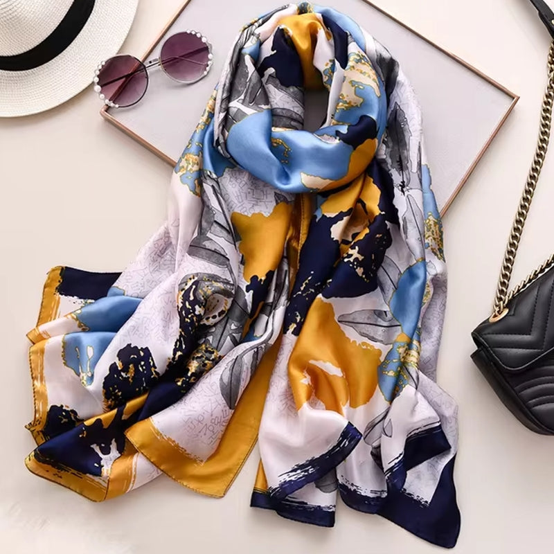 Popular Women Satin Finish Shawl 16 Shawl Scarf - Tophatter Daily Deals