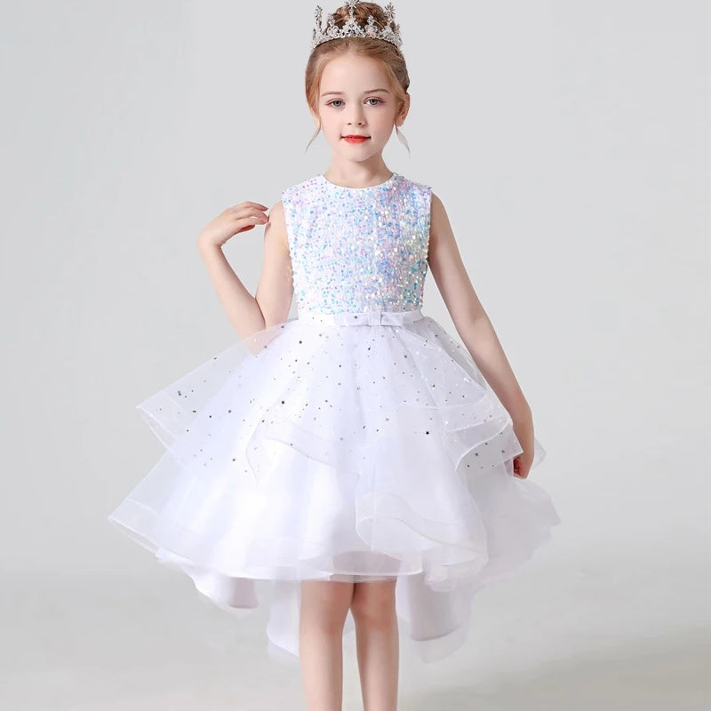 3-13 years Sequin Lace Tuxedo Dress for girls kids clothing - Tophatter Daily Deals