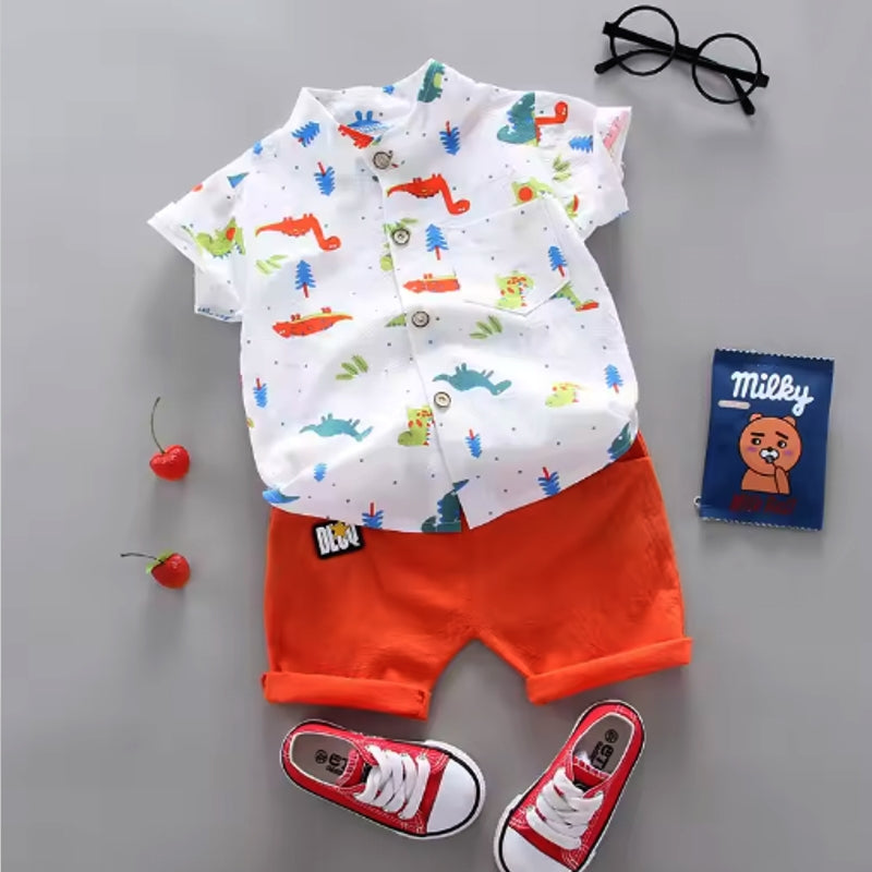 Summer Casual Clothes Set Top Shorts White kids clothing - Tophatter Daily Deals
