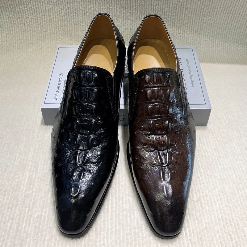 Formal Oxford Leather Python Pattern Men Loafers Men Shoes - Tophatter Daily Deals