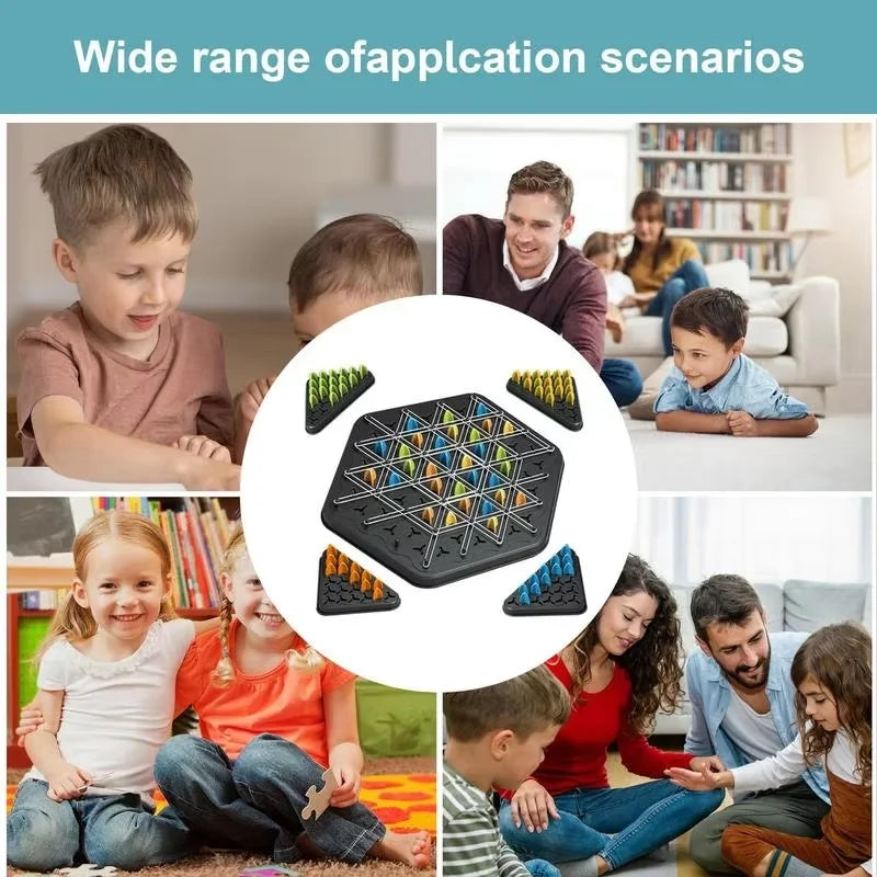 Play Triggle Rubber Band Game Chain Triangle Chess Game Accessory - Tophatter Daily Deals