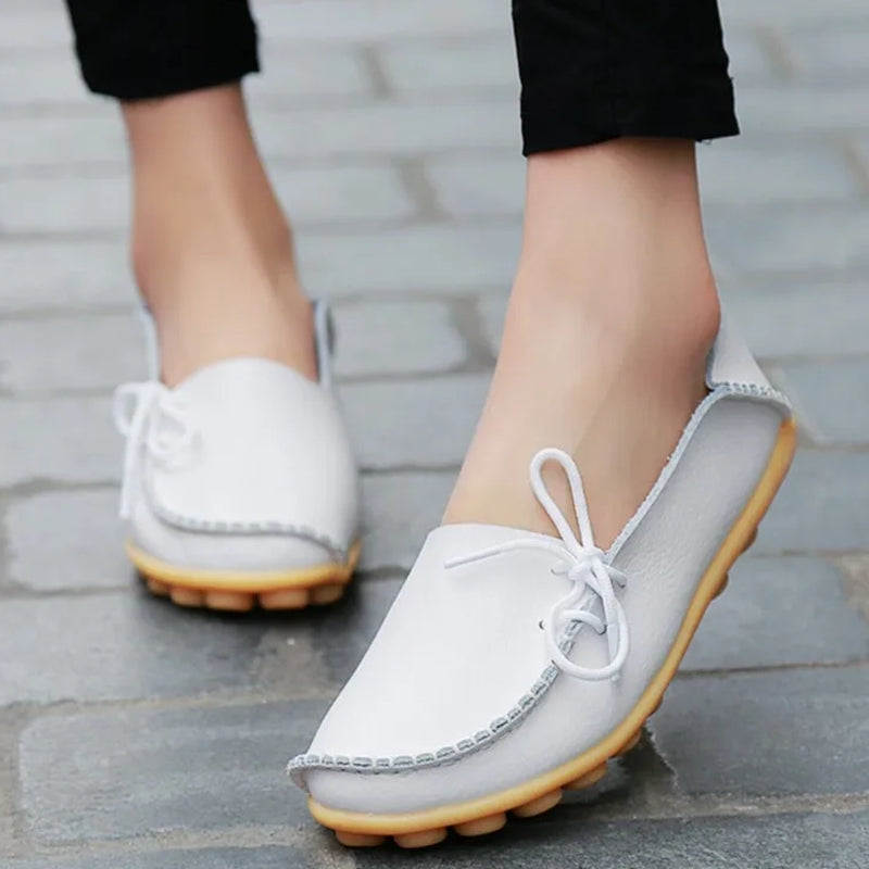 Women Shoes Slip On Bow Tie Flats Tennis Shoes White Women Shoes - Tophatter Daily Deals