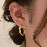 Circle Twine Twisted Hoop Earring for Women Gold Earrings - Tophatter Daily Deals