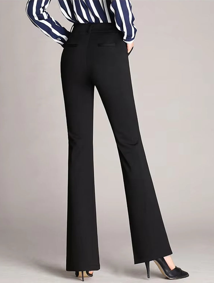 Women Pants Autumn Casual Wide Leg Flared Pants Pants - Tophatter Daily Deals