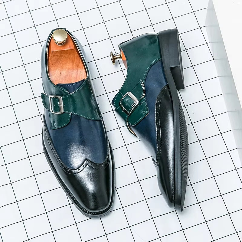 Men Loafers Color Matching Flat Shoes Men Dresses Shoes - Tophatter Daily Deals