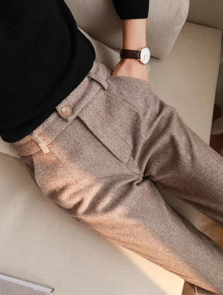 Women Harem Pencil Woolen Pants Jumpsuits & Pants - Tophatter Daily Deals