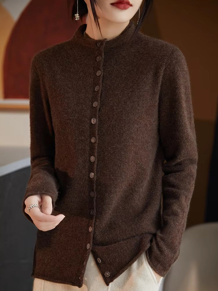 Wool Jacket Knitted Top Sweater Blouses - Tophatter Daily Deals