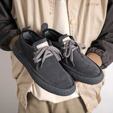 Men Suede Genuine Leather Casual Shoes Men Shoes - Tophatter Daily Deals